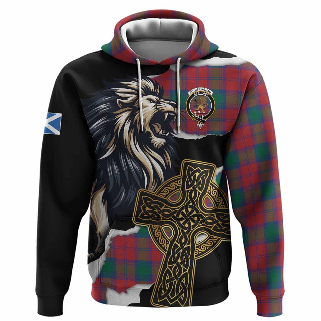Fotheringham (Fotheringhame) Tartan Scottish Hoodie Lion Celtic Heritage