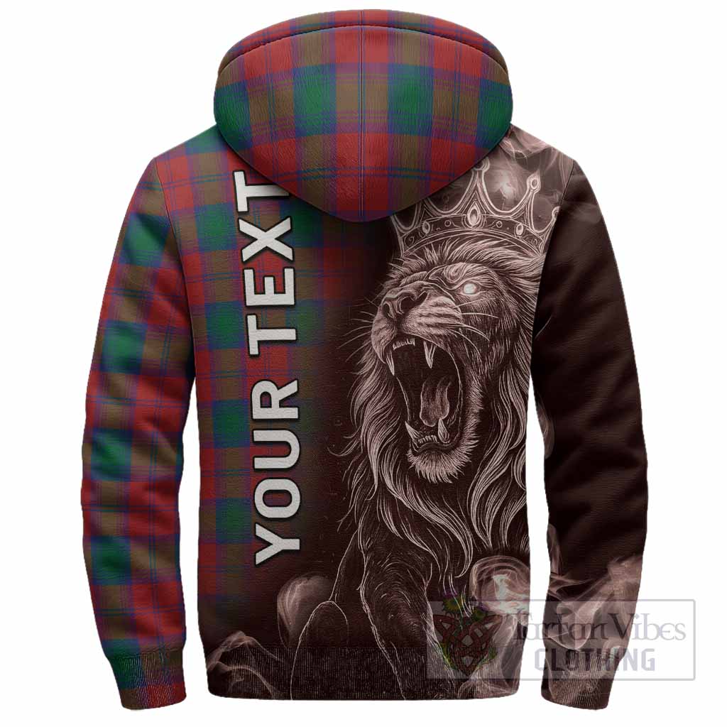 Fotheringham (Fotheringhame) Tartan Sherpa Hoodie Roaring Lion Heritage