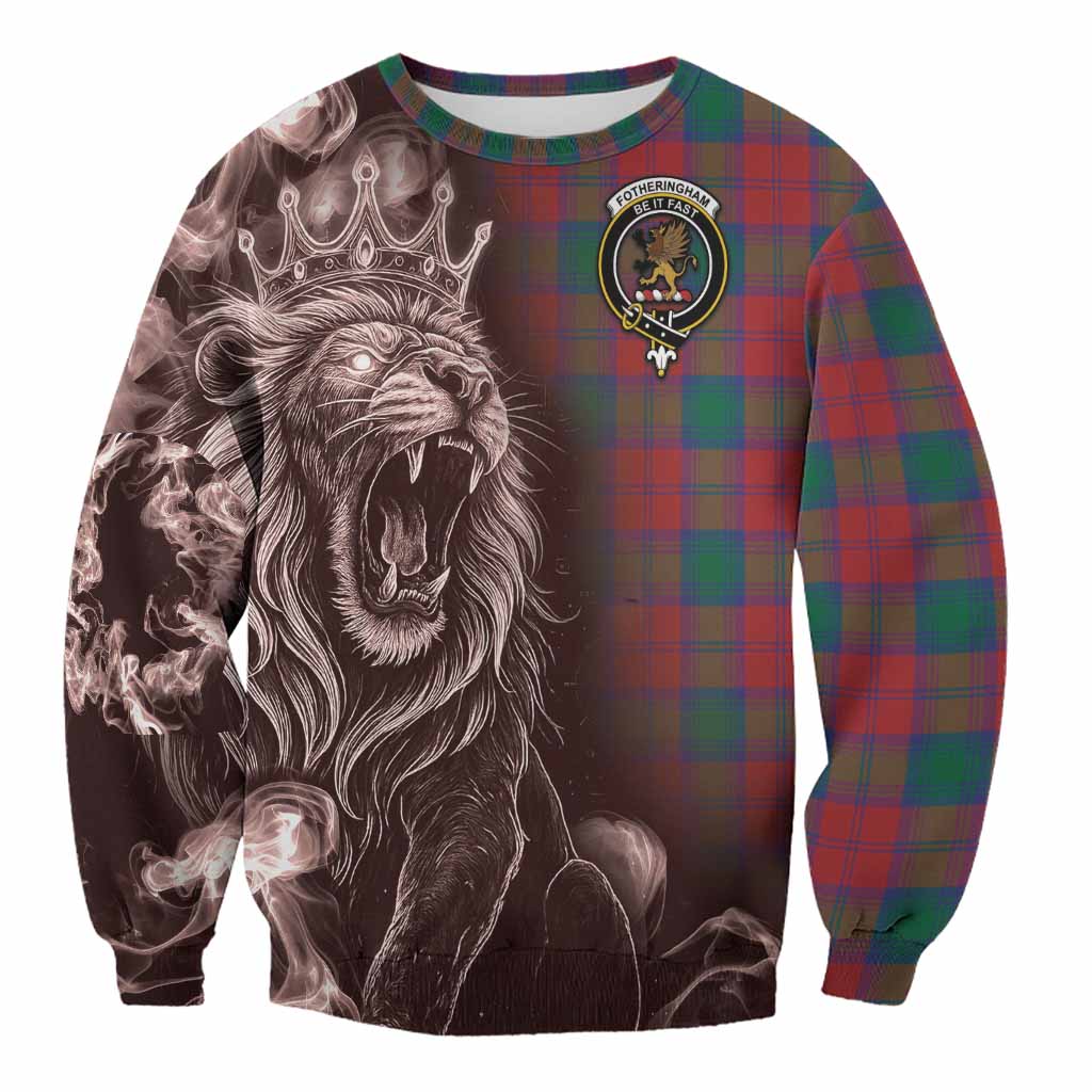 Fotheringham (Fotheringhame) Tartan Sweatshirt Roaring Lion Heritage
