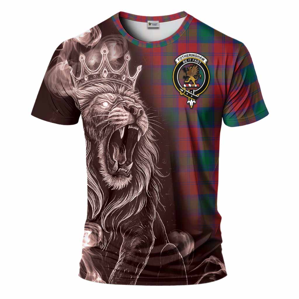 Fotheringham (Fotheringhame) Tartan T-Shirt Roaring Lion Heritage