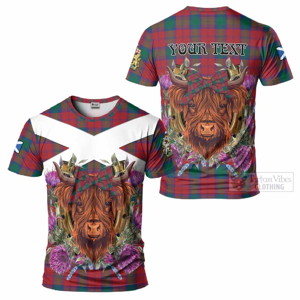 Fotheringham (Fotheringhame) Tartan T-Shirt Scottish Thistle Heilan Coo