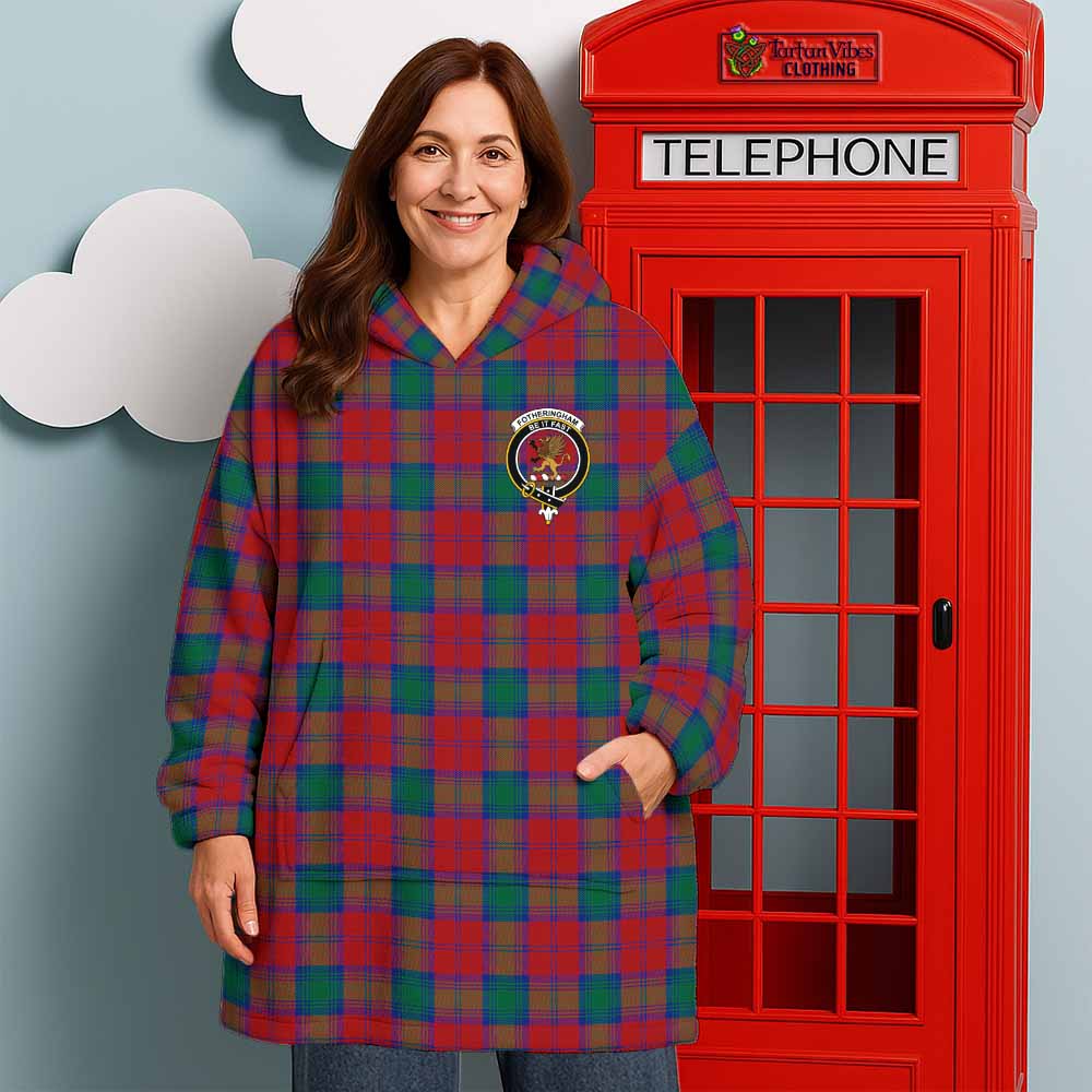 Fotheringham (Fotheringhame) Tartan Wearable Blanket with Family Crest - Tartan Vibes Clothing