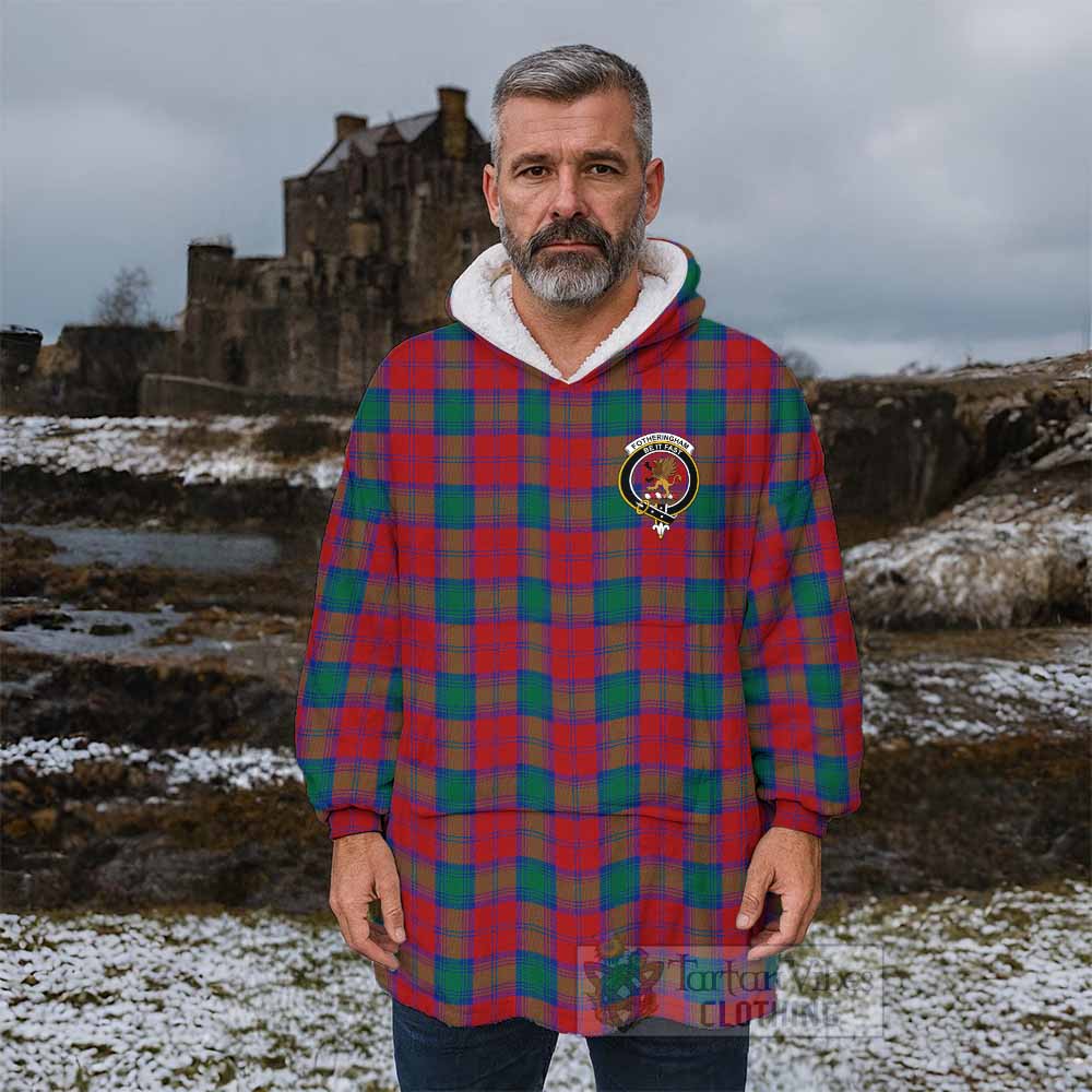 Fotheringham (Fotheringhame) Tartan Wearable Blanket with Family Crest - Tartan Vibes Clothing