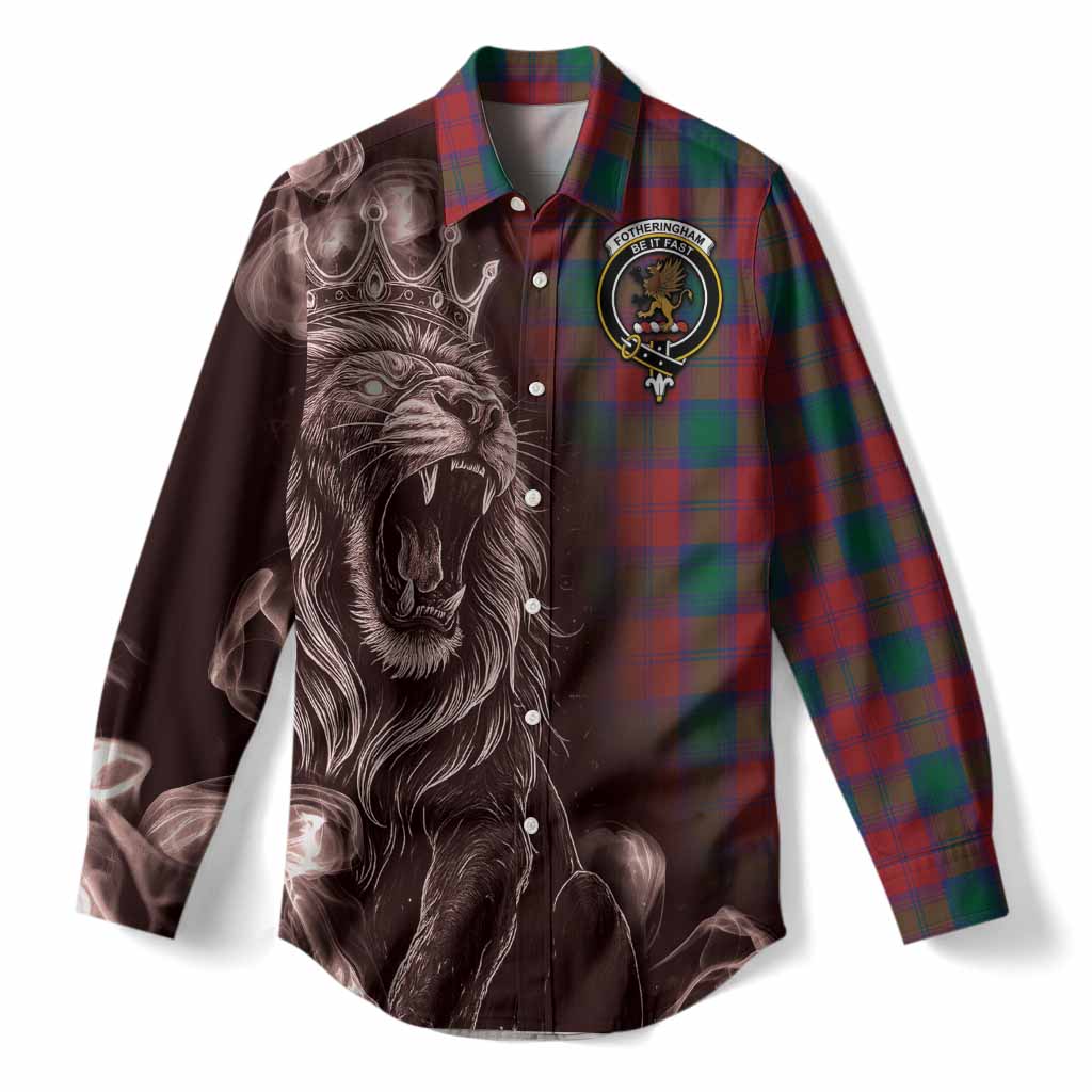 Fotheringham (Fotheringhame) Tartan Women Casual Shirt Roaring Lion Heritage