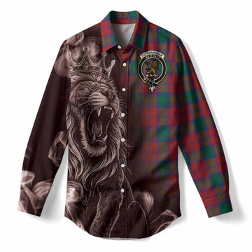 Fotheringham (Fotheringhame) Tartan Women Casual Shirt Roaring Lion Heritage