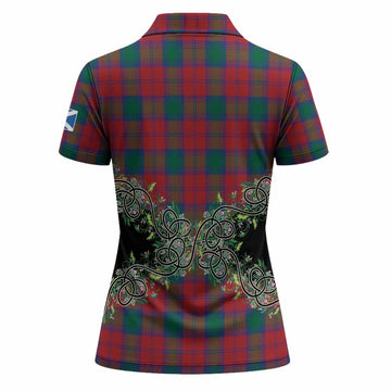 Fotheringham (Fotheringhame) Tartan Women Polo Shirt Thistle Scottish Spirit