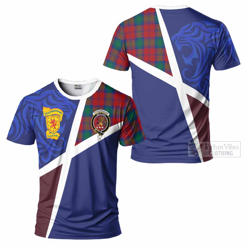 Fotheringham (Fotheringhame) The Scottish Football Crest T-Shirt Lion-Tartan Army