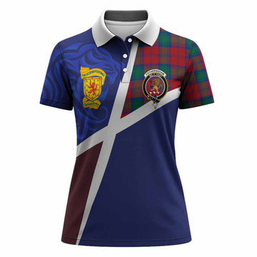 Fotheringham (Fotheringhame) The Scottish Football Crest Women Polo Shirt Lion-Tartan Army