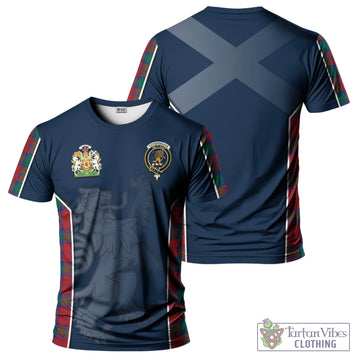 Fotheringham Modern Tartan T-Shirt with Family Crest and Lion Rampant Vibes Sport Style