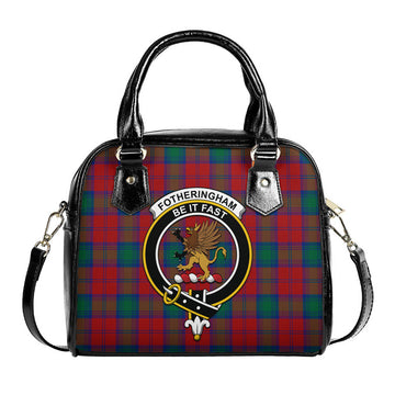 Fotheringham Tartan Shoulder Handbags with Family Crest