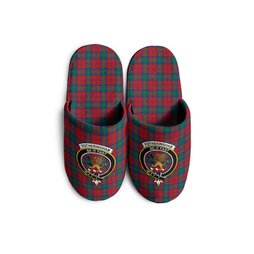 Fotheringham Modern Tartan Home Slippers with Family Crest