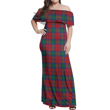 Fotheringham (Fotheringhame) Tartan Off Shoulder Long Dress