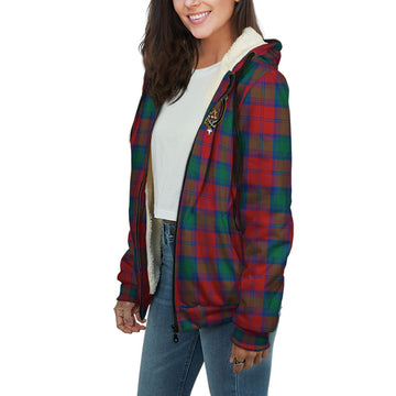 Fotheringham Modern Tartan Sherpa Hoodie with Family Crest