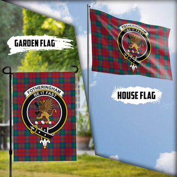 Fotheringham Modern Tartan Flag with Family Crest