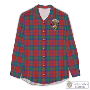 Fotheringham Modern Tartan Womens Casual Shirt with Family Crest