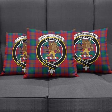 Fotheringham Tartan Pillow Cover with Family Crest