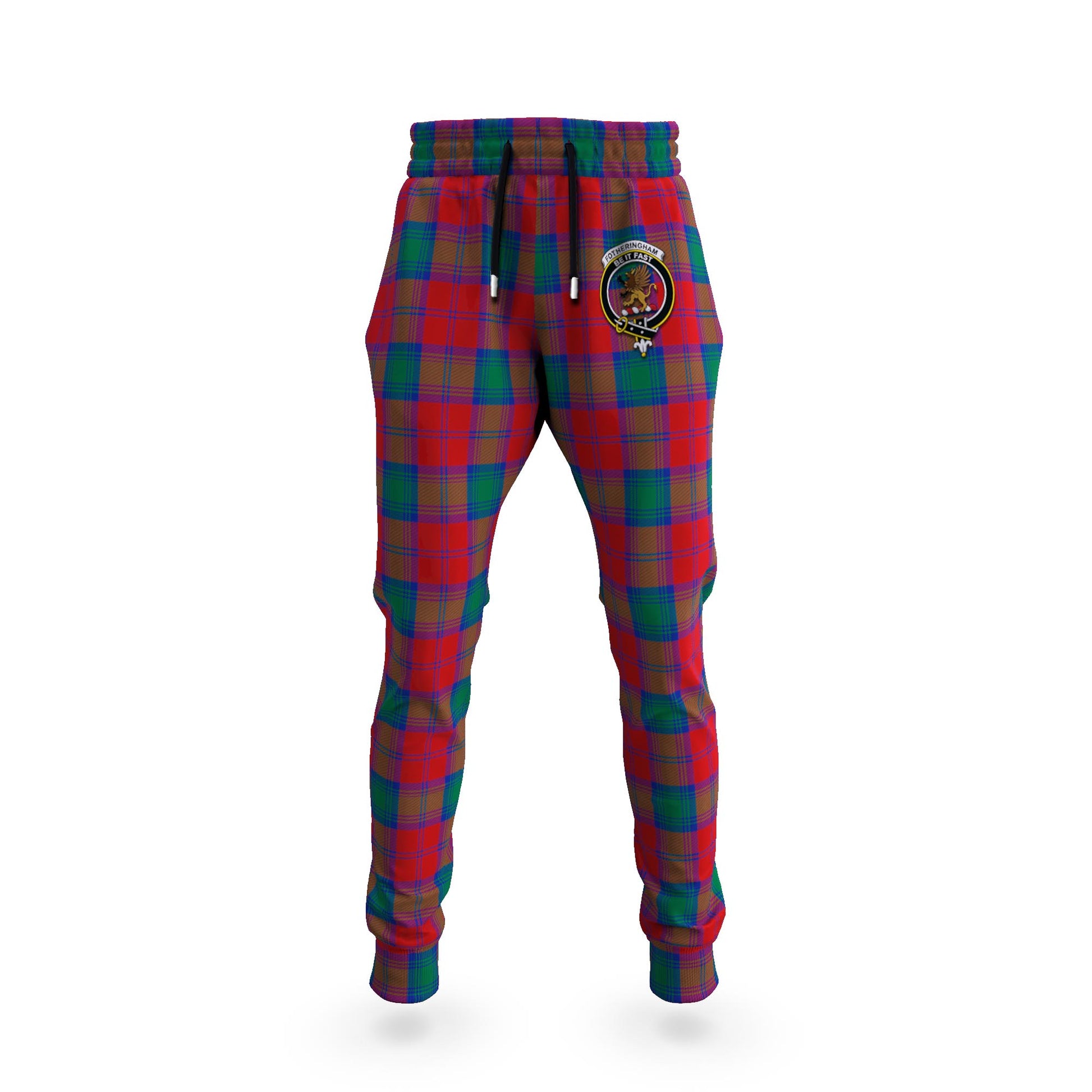 Fotheringham (Fotheringhame) Tartan Joggers Pants with Family Crest 5XL - Tartan Vibes Clothing