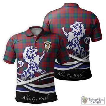 Fotheringham Modern Tartan Polo Shirt with Alba Gu Brath Regal Lion Emblem