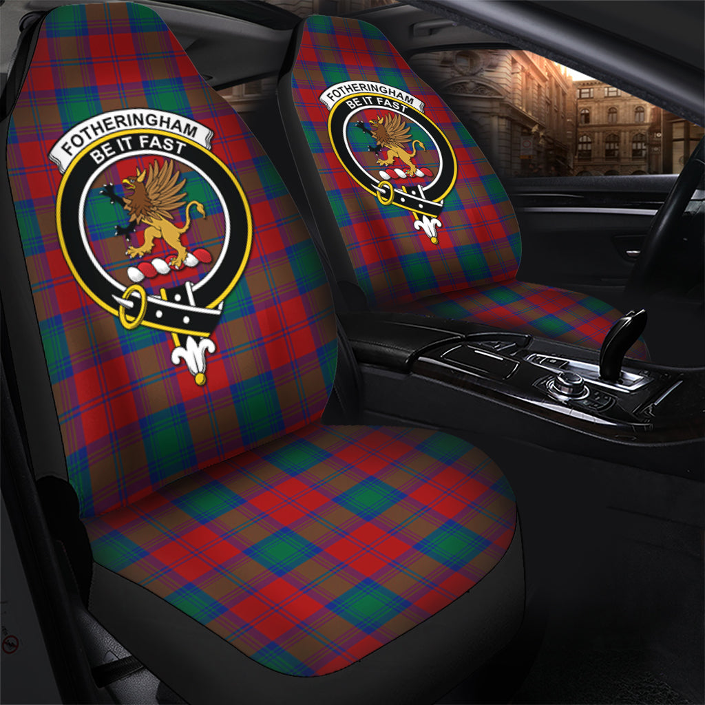 Fotheringham Modern Tartan Car Seat Cover with Family Crest - Tartanvibesclothing