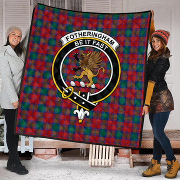 Fotheringham Tartan Quilt with Family Crest