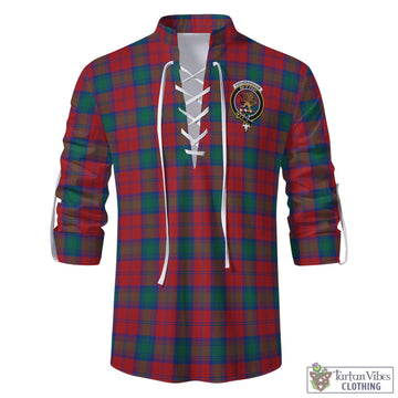 Fotheringham Modern Tartan Men's Scottish Traditional Jacobite Ghillie Kilt Shirt with Family Crest