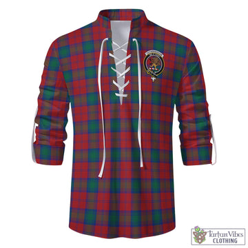 Tartan Vibes Clothing Fotheringham Modern Tartan Men's Scottish Traditional Jacobite Ghillie Kilt Shirt with Family Crest