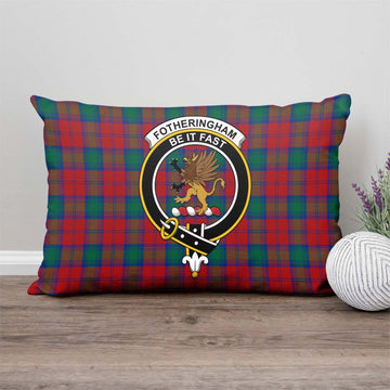 Fotheringham Tartan Pillow Cover with Family Crest
