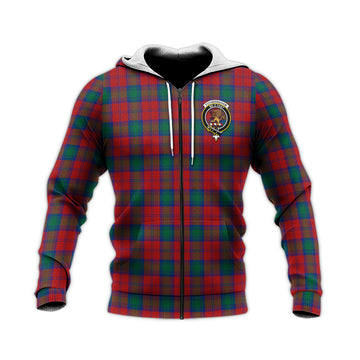 Fotheringham Modern Tartan Knitted Hoodie with Family Crest