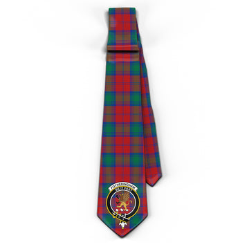 Fotheringham Tartan Classic Necktie with Family Crest