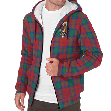 Fotheringham Tartan Sherpa Hoodie with Family Crest