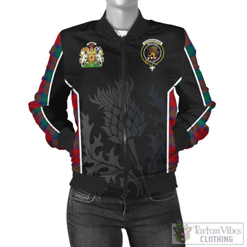Fotheringham Modern Tartan Bomber Jacket with Family Crest and Scottish Thistle Vibes Sport Style