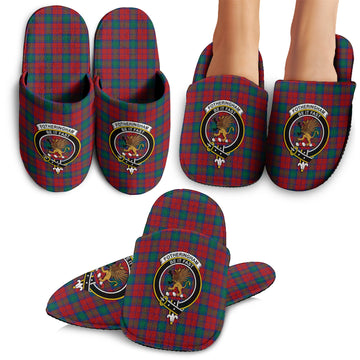 Fotheringham Modern Tartan Home Slippers with Family Crest