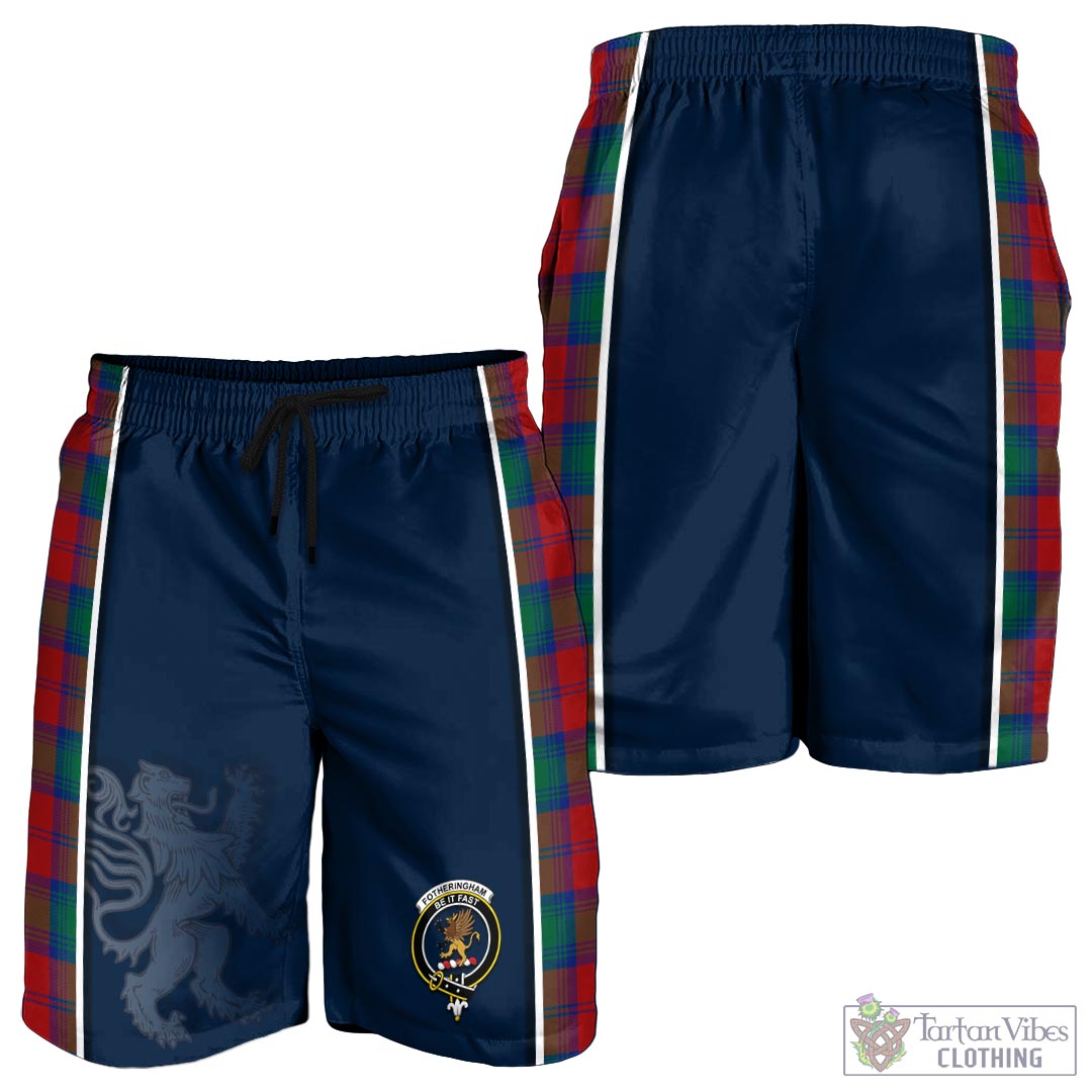 Tartan Vibes Clothing Fotheringham Modern Tartan Men's Shorts with Family Crest and Lion Rampant Vibes Sport Style