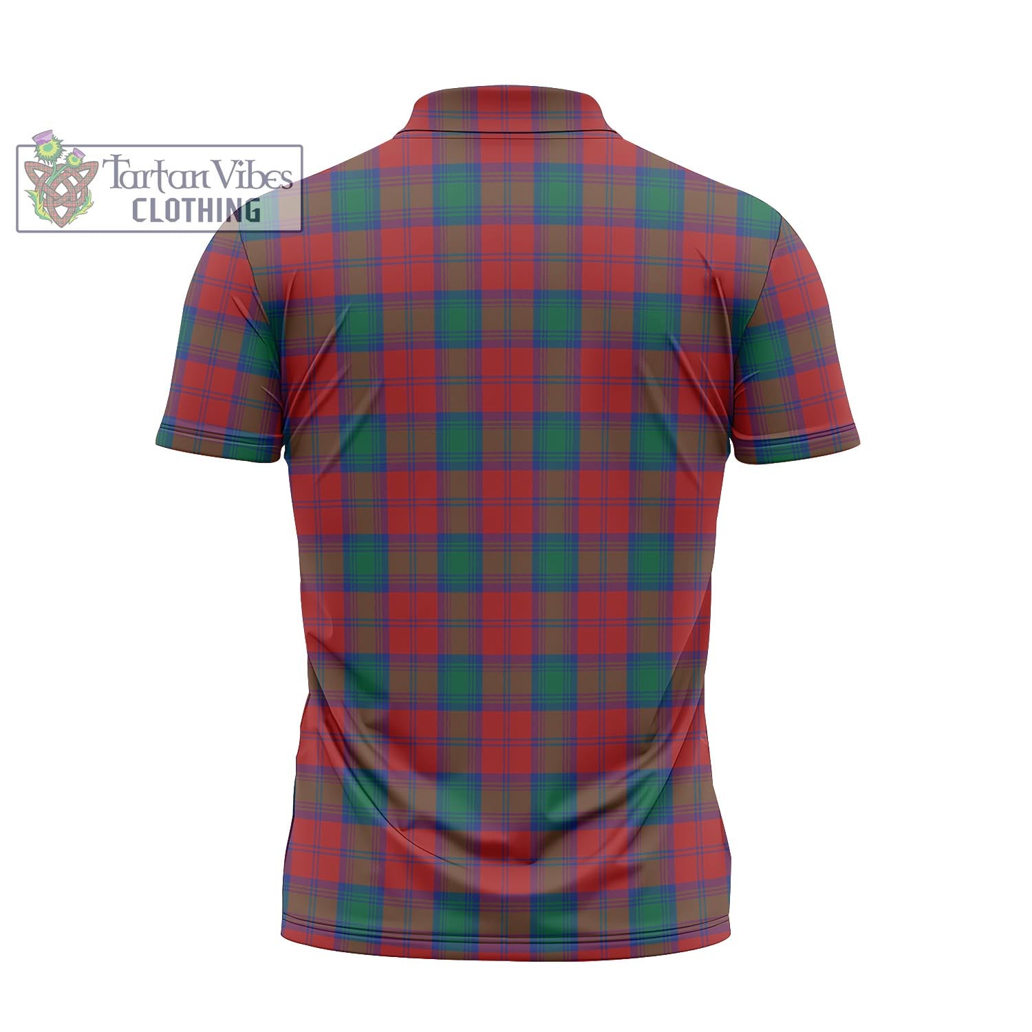 Tartan Vibes Clothing Fotheringham Modern Tartan Zipper Polo Shirt with Family Crest