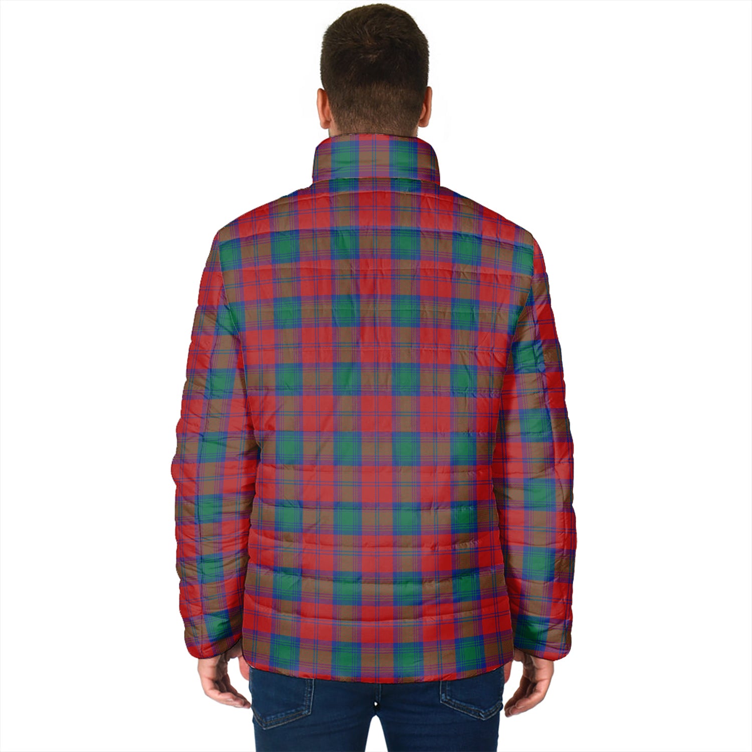 Fotheringham Modern Tartan Padded Jacket with Family Crest - Tartanvibesclothing