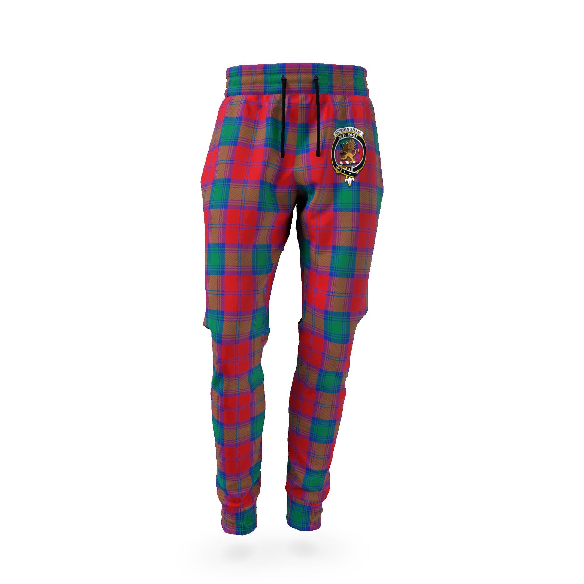 Fotheringham (Fotheringhame) Tartan Joggers Pants with Family Crest - Tartan Vibes Clothing