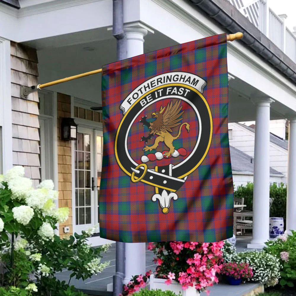 Fotheringham (Fotheringhame) Tartan Flag with Family Crest - Tartan Vibes Clothing