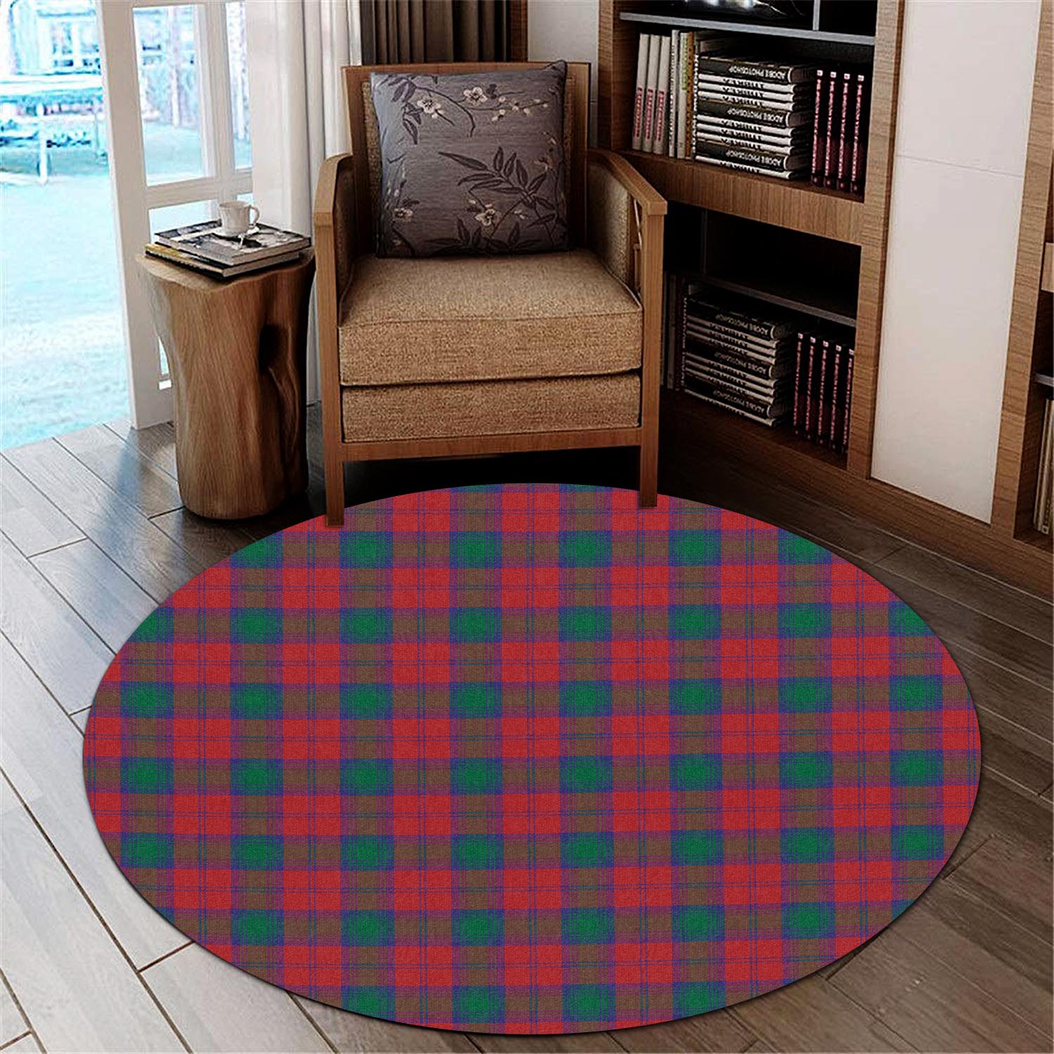 Fotheringham Modern Tartan Round Rug - Tartanvibesclothing