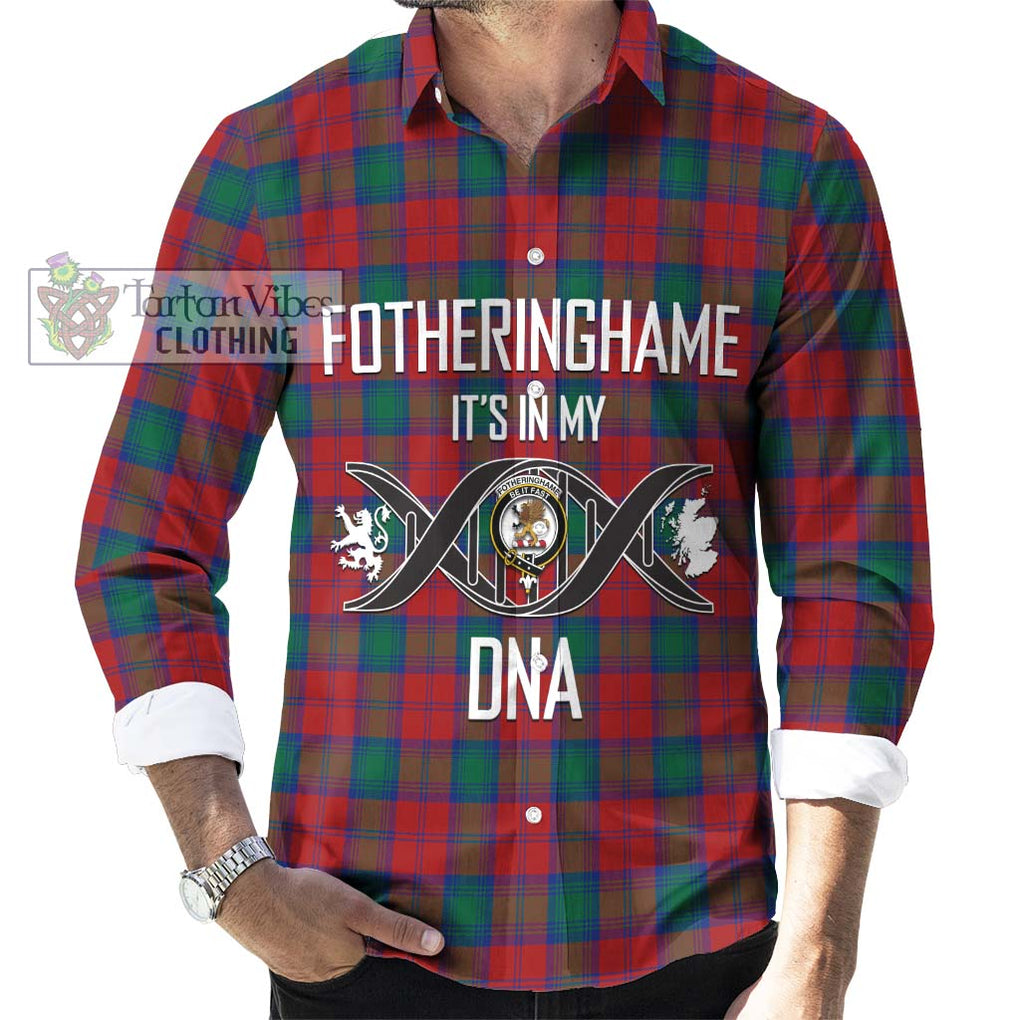 Fotheringhame Tartan Long Sleeve Button Shirt with Family Crest DNA In Me Style Men's Shirt S - Tartanvibesclothing Shop