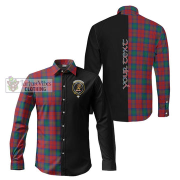 Fotheringhame Tartan Long Sleeve Button Shirt with Family Crest and Half Of Me Style Men's Shirt S - Tartanvibesclothing Shop