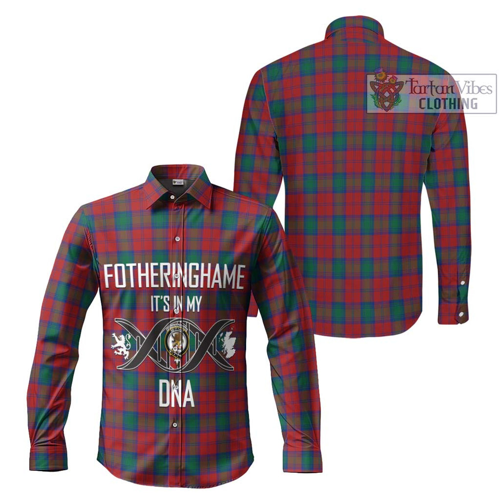 Fotheringhame Tartan Long Sleeve Button Shirt with Family Crest DNA In Me Style Men's Shirt - Tartanvibesclothing Shop