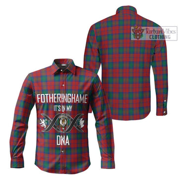 Fotheringhame Tartan Long Sleeve Button Shirt with Family Crest DNA In Me Style Men's Shirt - Tartanvibesclothing Shop
