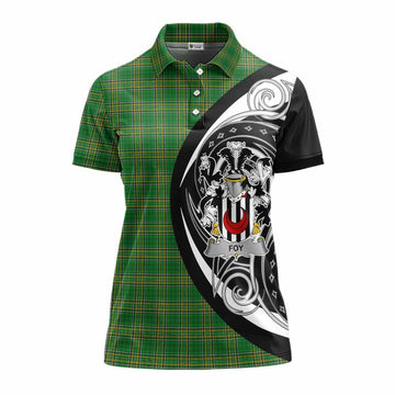 Foy Irish Clan Women's Polo Shirt Celtic Circle Style Women - Tartan Vibes Clothing