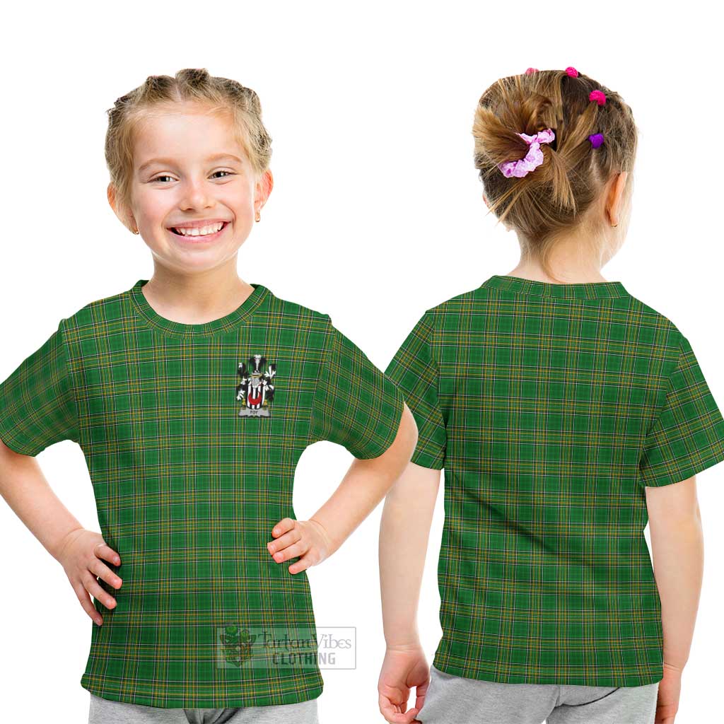 Tartan Vibes Clothing Foy Irish Clan Kid T-Shirt with Coat of Arms