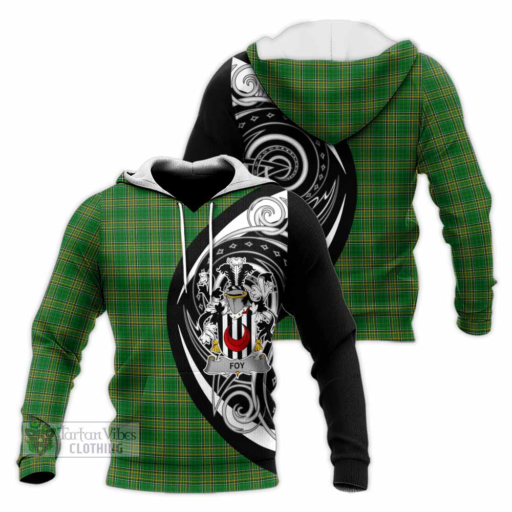 Tartan Vibes Clothing Foy Irish Clan Knitted Hoodie Celtic Circle Style