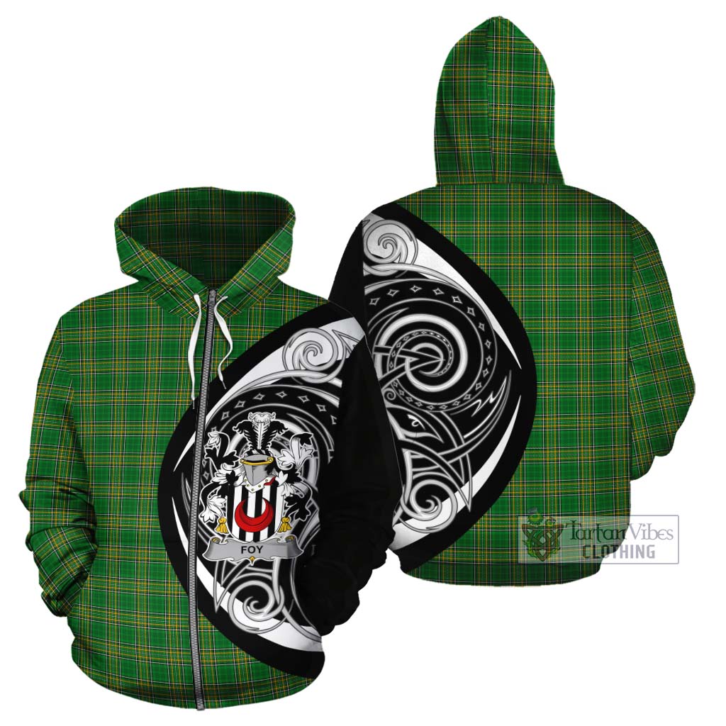 Tartan Vibes Clothing Foy Irish Clan Cotton Hoodie Celtic Circle Style