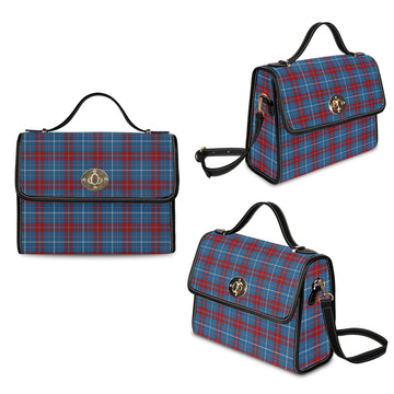 frame-tartan-leather-strap-waterproof-canvas-bag