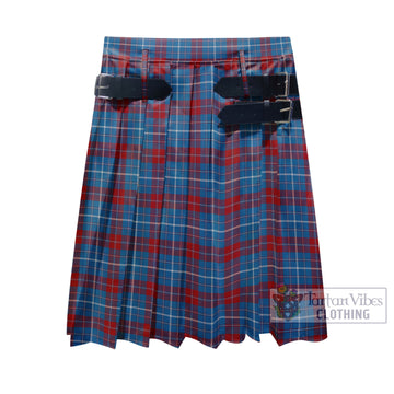 Frame Tartan Men's Pleated Skirt - Fashion Casual Retro Scottish Kilt Style