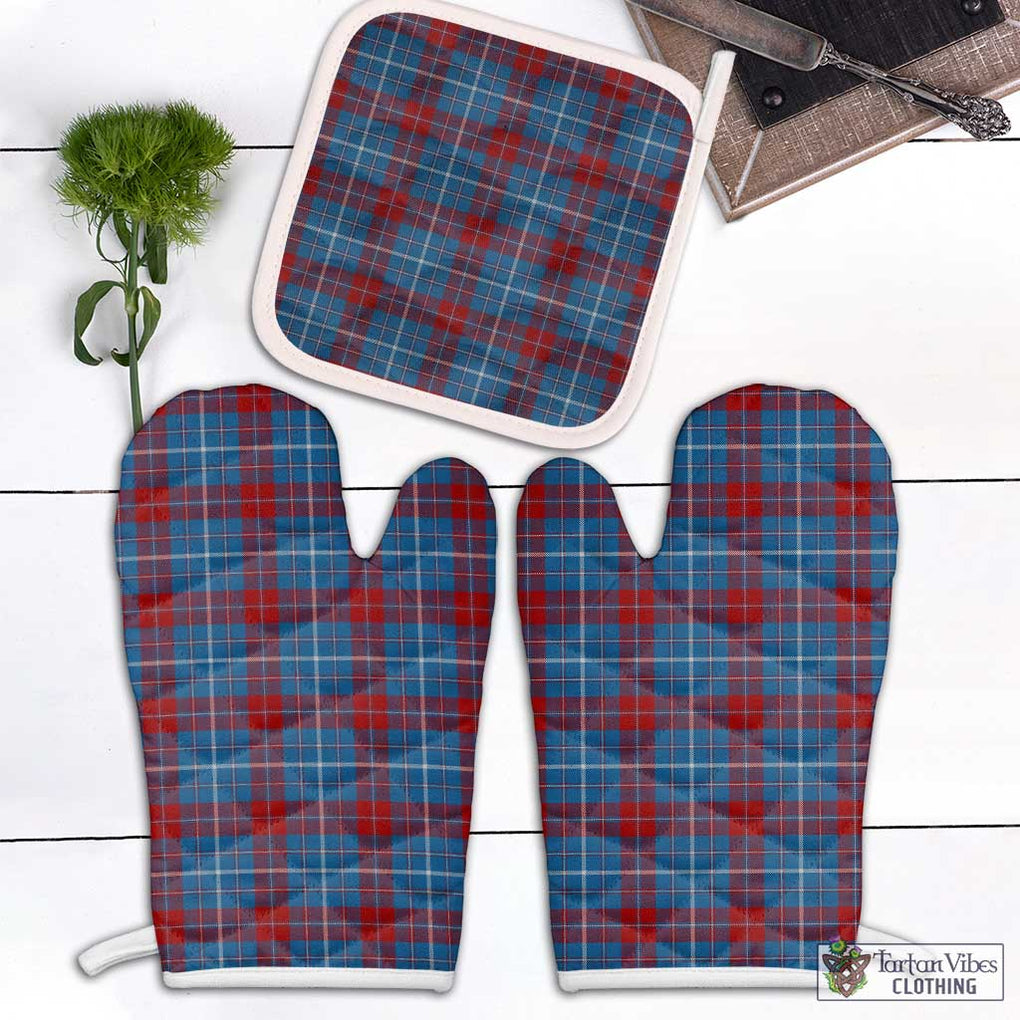 Frame Tartan Combo Oven Mitt & Pot-Holder Combo 1 Oven Mitt & 1 Pot-Holder White - Tartan Vibes Clothing