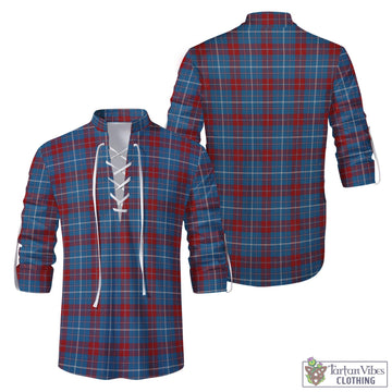Tartan Vibes Clothing Frame Tartan Men's Scottish Traditional Jacobite Ghillie Kilt Shirt
